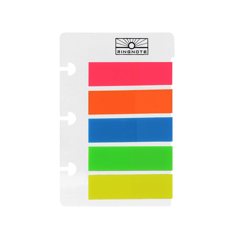 Customized disc bound sticky notes-5 color notebook sticky  notes