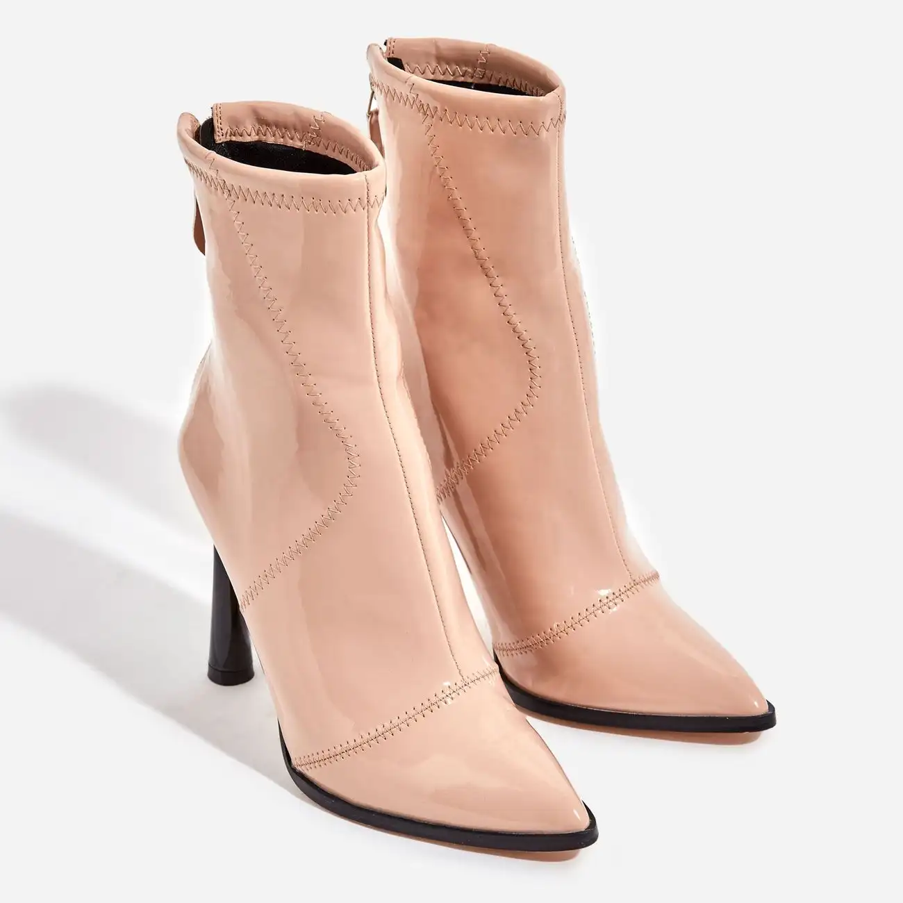 
2019 Women Ankle Boots High Heel Ladies Heel Boots Shoes Knit Sock Boots 