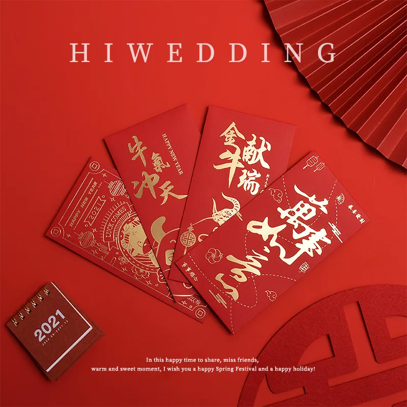 Chinese Red Envelopes Hongbao for the Year of Tiger/ Lucky Money Envelopes/ Money Pockets