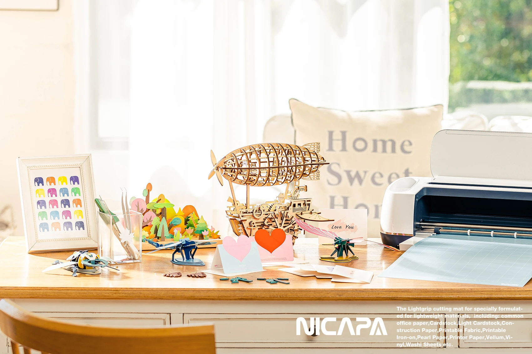 
Nicapa Green Lightgrip Cutting Mat for Cricut Explore Air/Air 2/Maker (12x24,3pack) Adhesive Sticky Craft Accessories Mats 