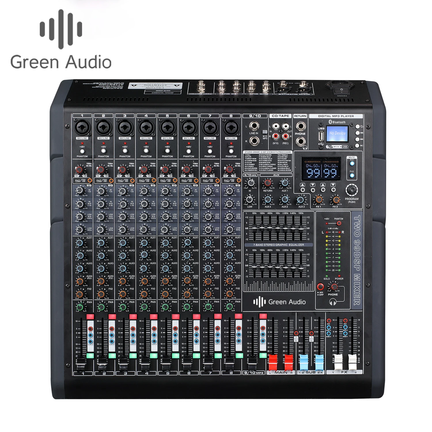 GAX-TF10 Professional Audio Mixer With Bt Reverb Effect Device Dj mixing console Audio Sound System For Bar Party