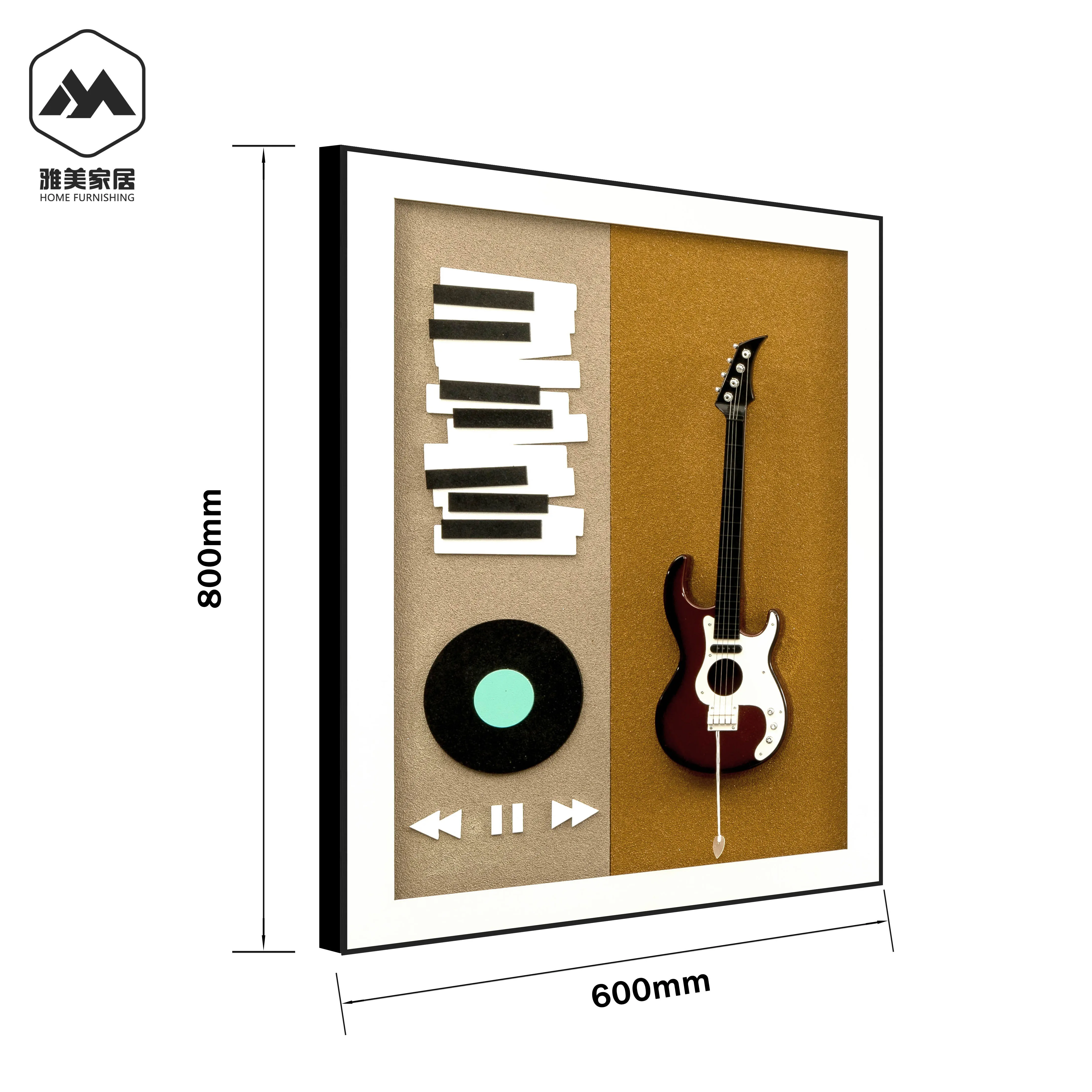 Music Hall Decoration Hanging Paintings Custom Modern Designs Electric guitar decorative painting abstract wall art