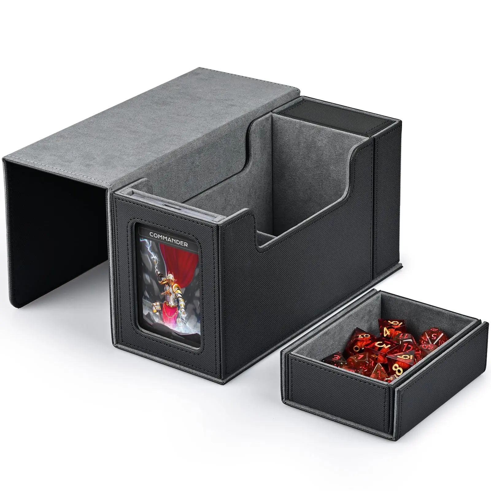 Custom Premium Standard Size  Pokemon PTCG MTG Fits 200+ Sleeved Cards TCG Trading Card Storage Deck Case