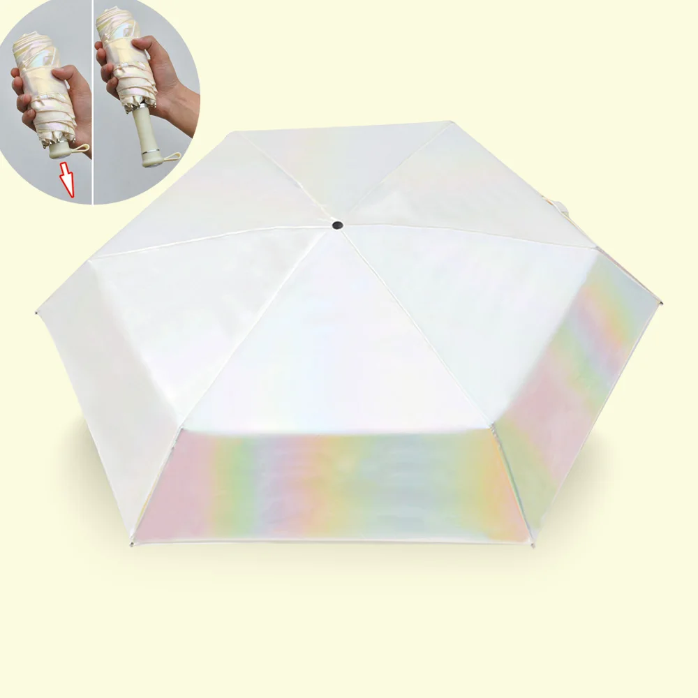 Cheap Custom 5 Fold Sun Rainy Mini UPF,UV Lightweight Pocket Small umbrellas with Telescopic Shaft/