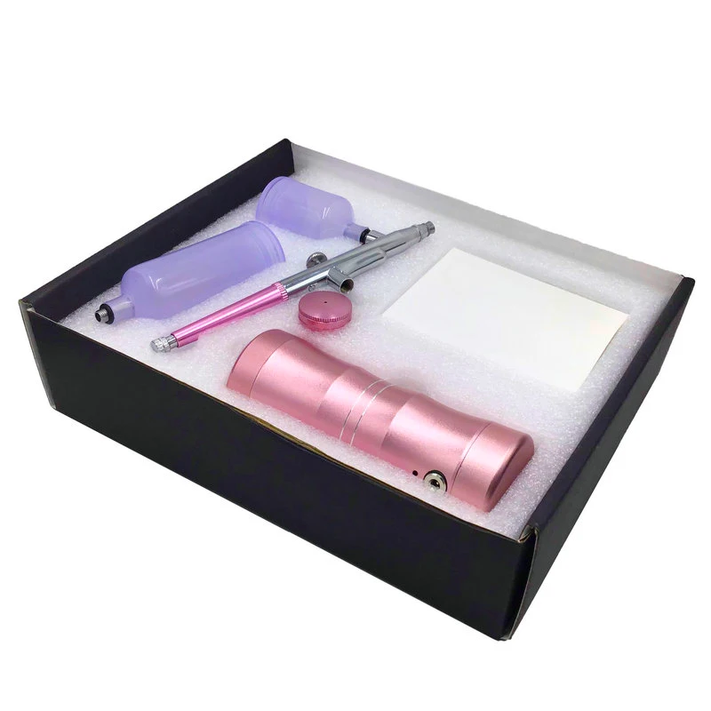 Mini usb cordless automatic custom private label cake airbrush machine kit for cake airbrush makeup compressor for nails