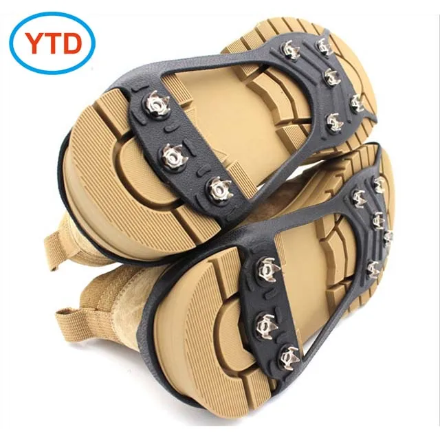 Silicone Spikes Cleats for Snow and Ice Fishing Snow Walking Ice Cleat for Boots Shoes Sole Snow Walking Crampons Travel Kits