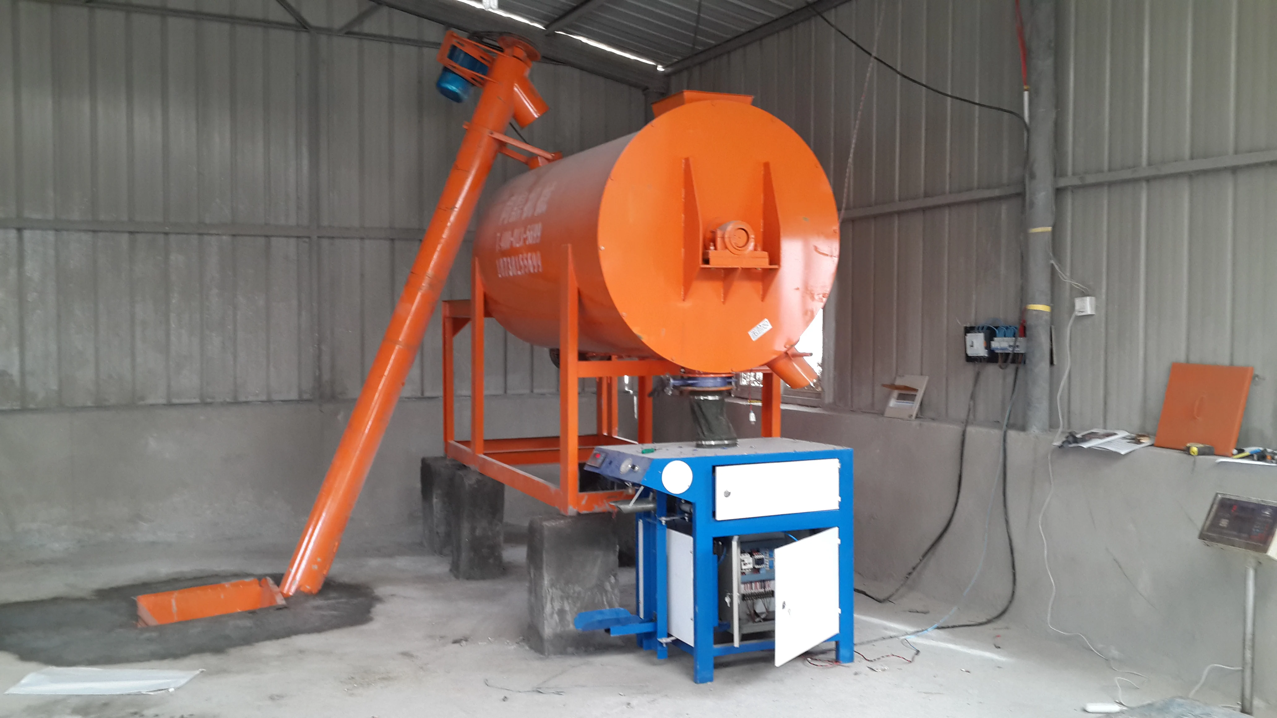 High productivity low price HJJ300 spiral ribbon dry mortar mixer 0.3t/batch