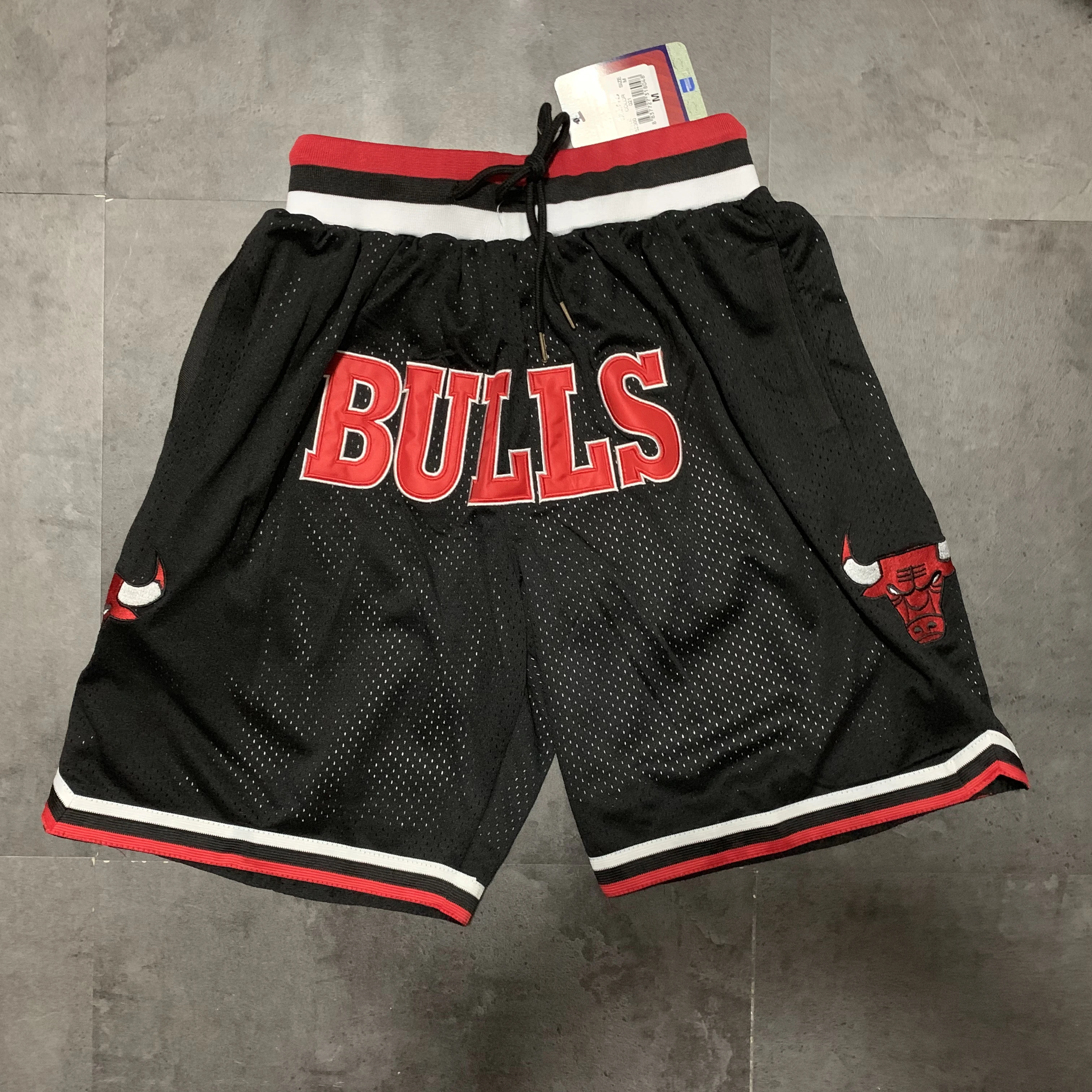 2023 Newest Just don US America size Men Breathable Vintage NBAA Pocket Embroidered Basketball Shorts
