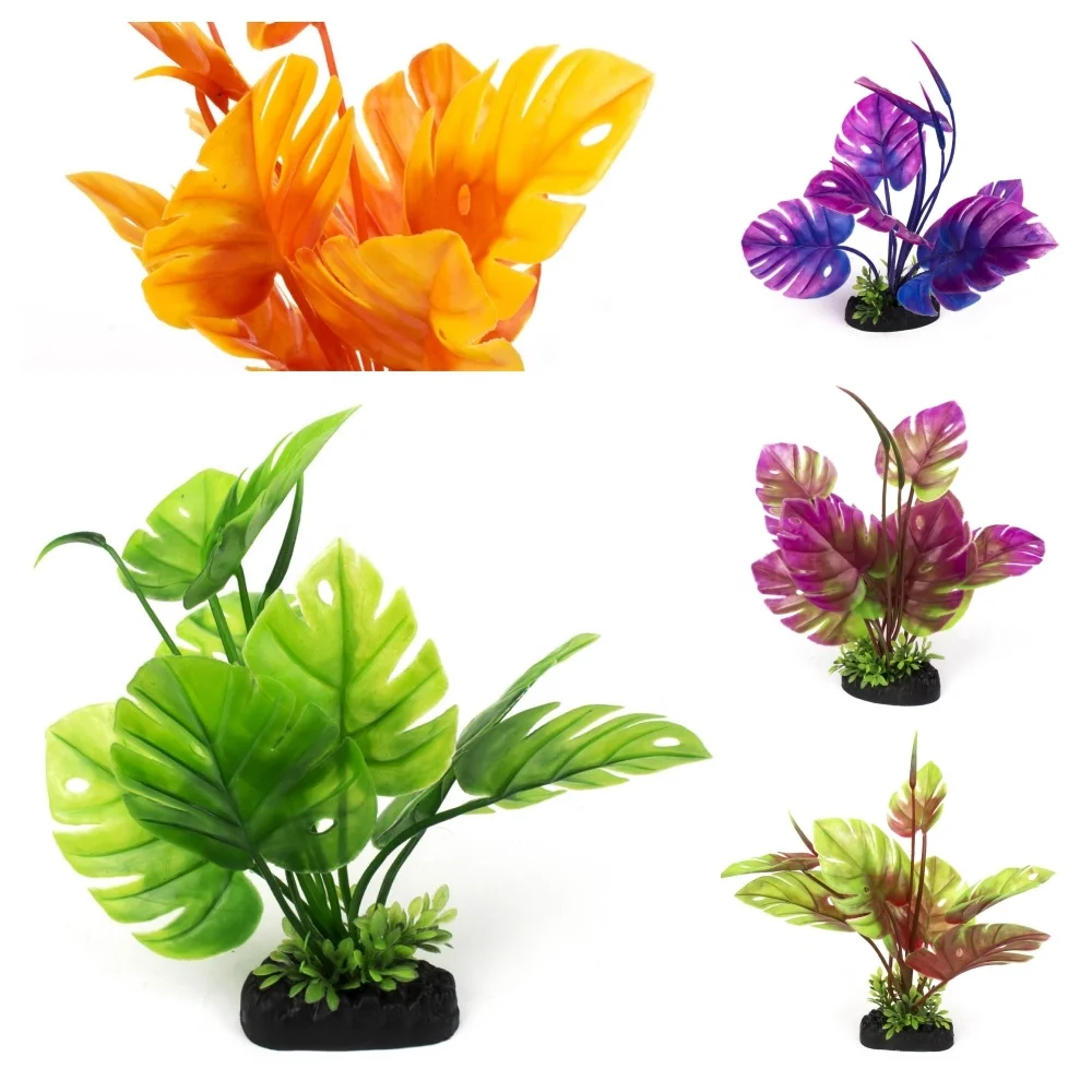 Wholesale Aquarium Fish Tank Decoration Plastic Artificial Aquarium Plants