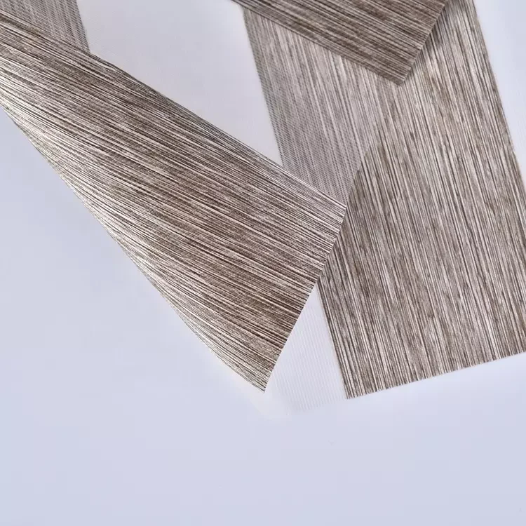 Manufacturer Sunscreen 100% Polyester Horizontal Solid Roller Zebra Blinds Fabrics