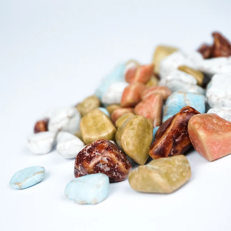 Delicate Box Package Colorful Stone Candies Palatable Hard Milk Candy Gummy Stone Chocolate Candy