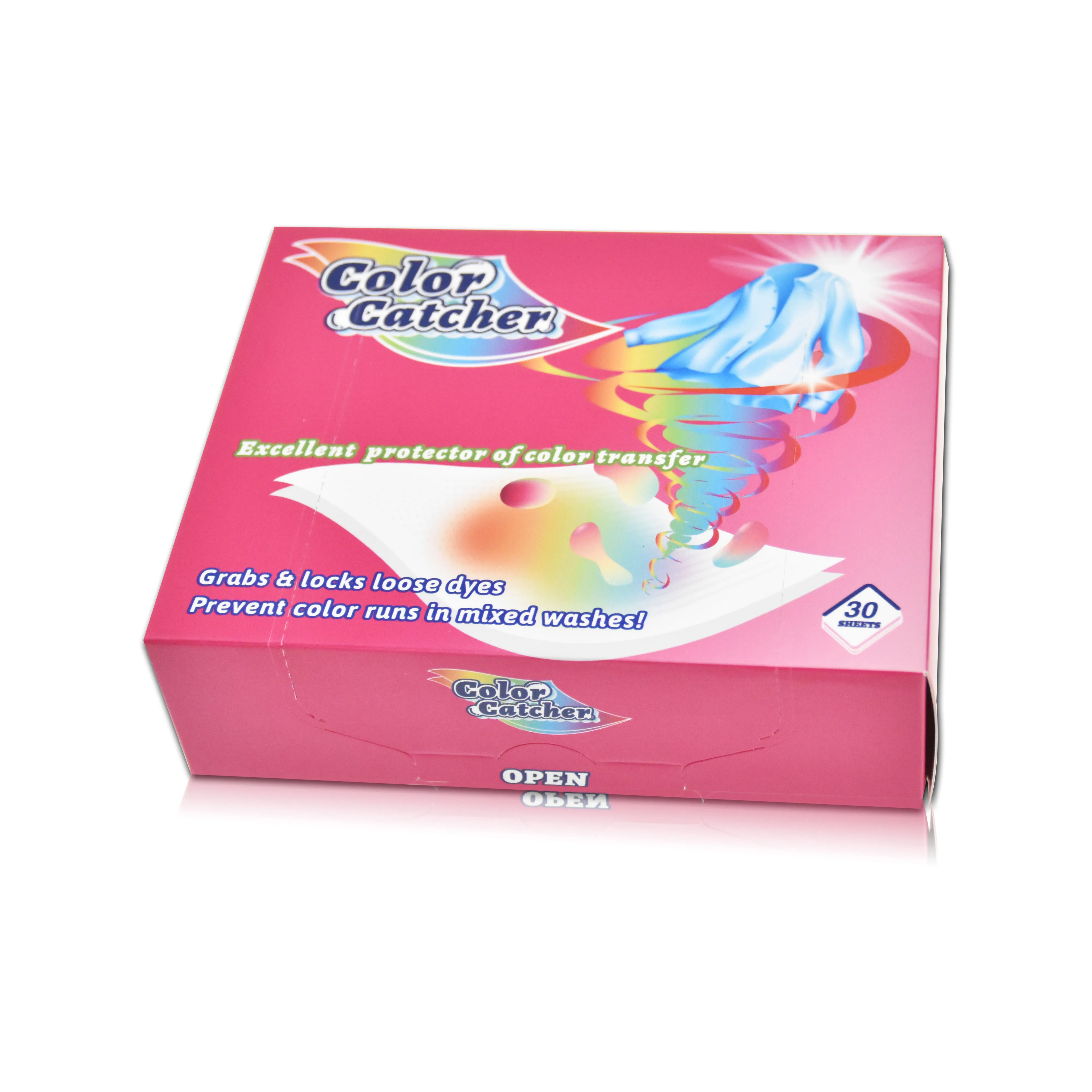 Eco-friendly  natural degradation non woven fabric color grabber sheet colour catcher,color grabber sheet