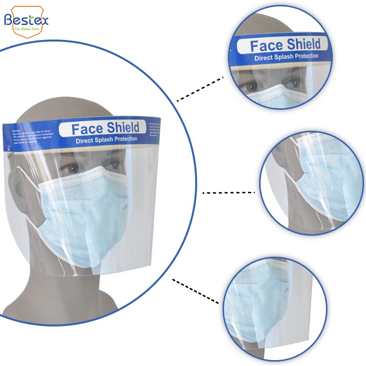 Clear Antifog Safety Plastic Disposable Dental Anti Fog Transparent Protect Face Shields For Sale