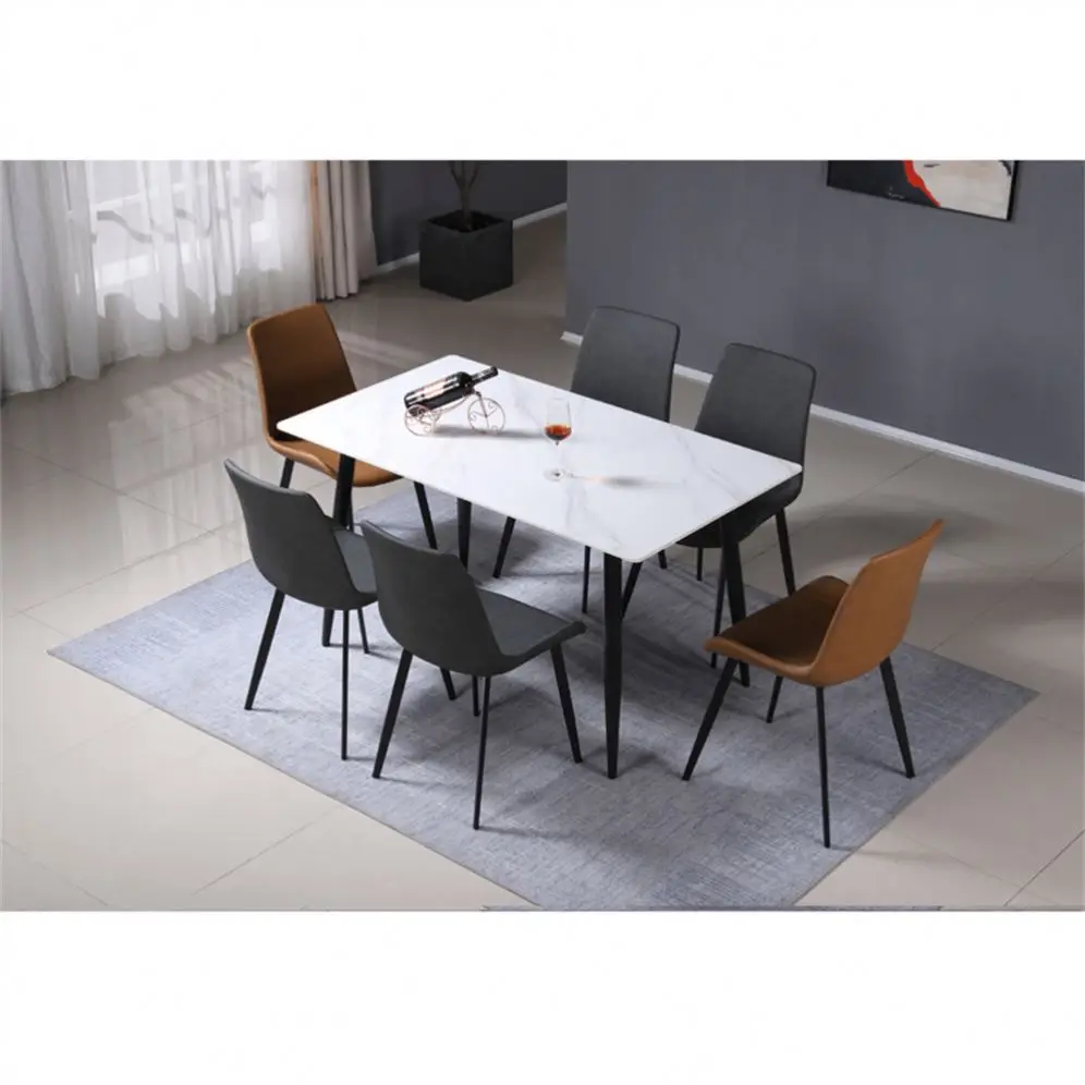 Low Price Polycarbonate Circle Nordic Dining Table Set