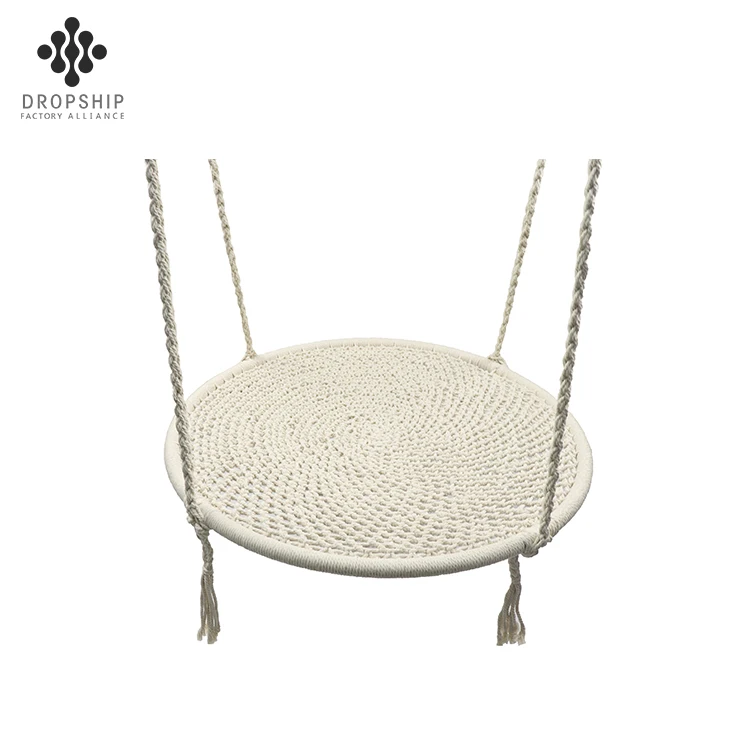 Dropship SA-233 Cotton outdoor children tree web round rope cotton net garden patio swing chair