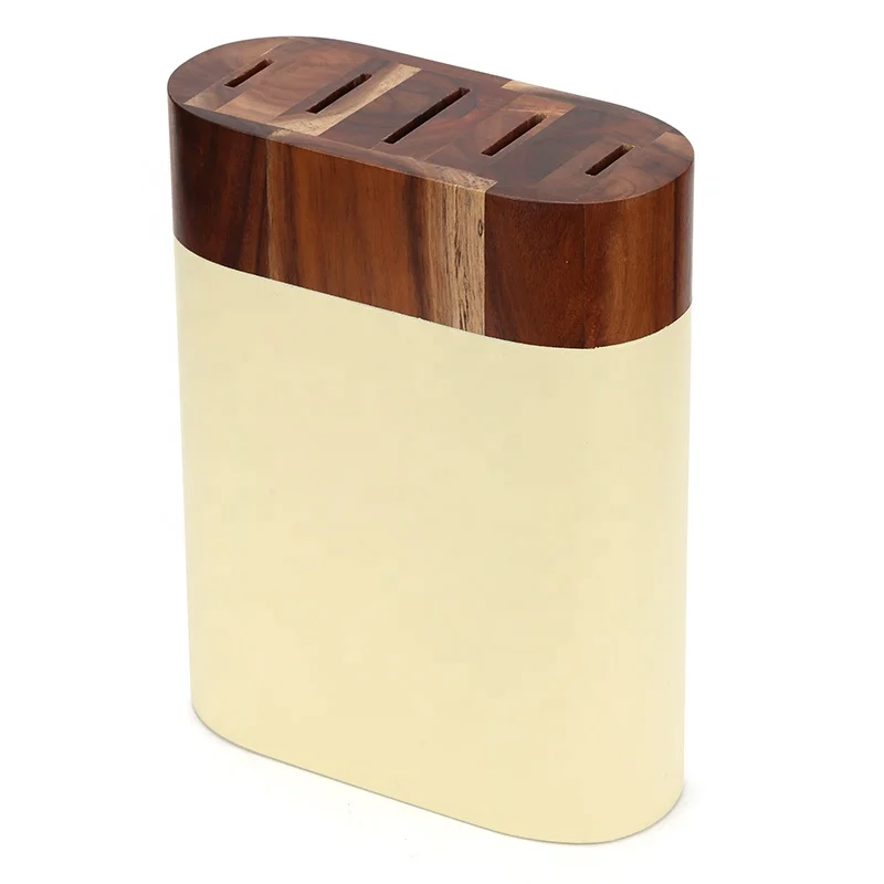 Knife Block without Knives 5 Slot Universial Knife Collection Tools for Kitchen Counter