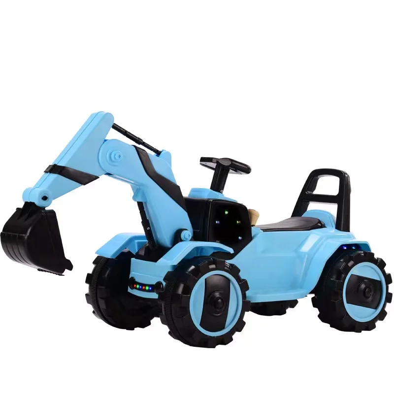 China Certified 12V Rechargeable Battery MP3 EN71 Mini Ride-On Electric Rotary Digger Pedal Remote Control Kids Car 2-4 Years