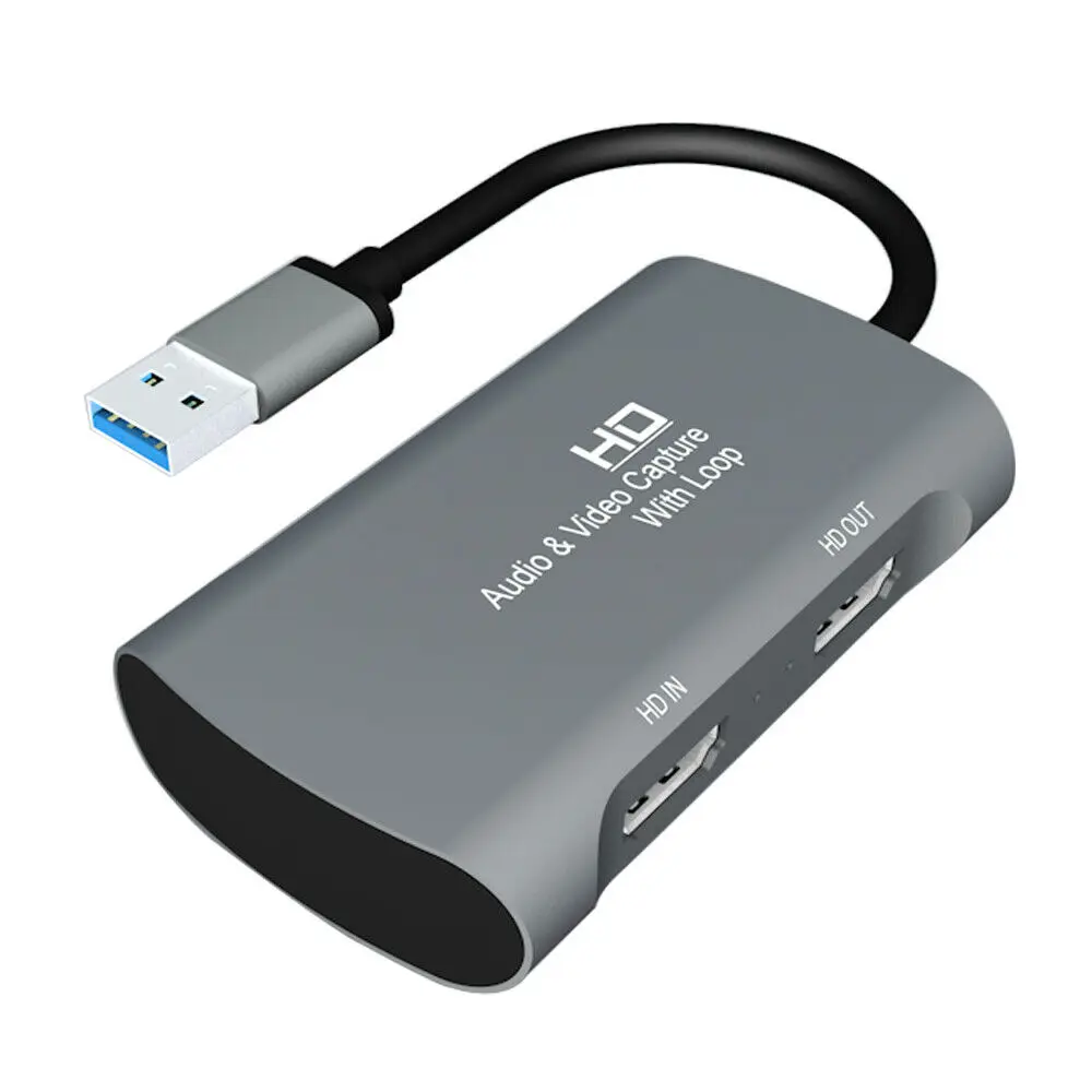 Doonjiey 1080p HDTV to usb 2.0 capture card with loop for game video live streaming teaching recording medical capture card