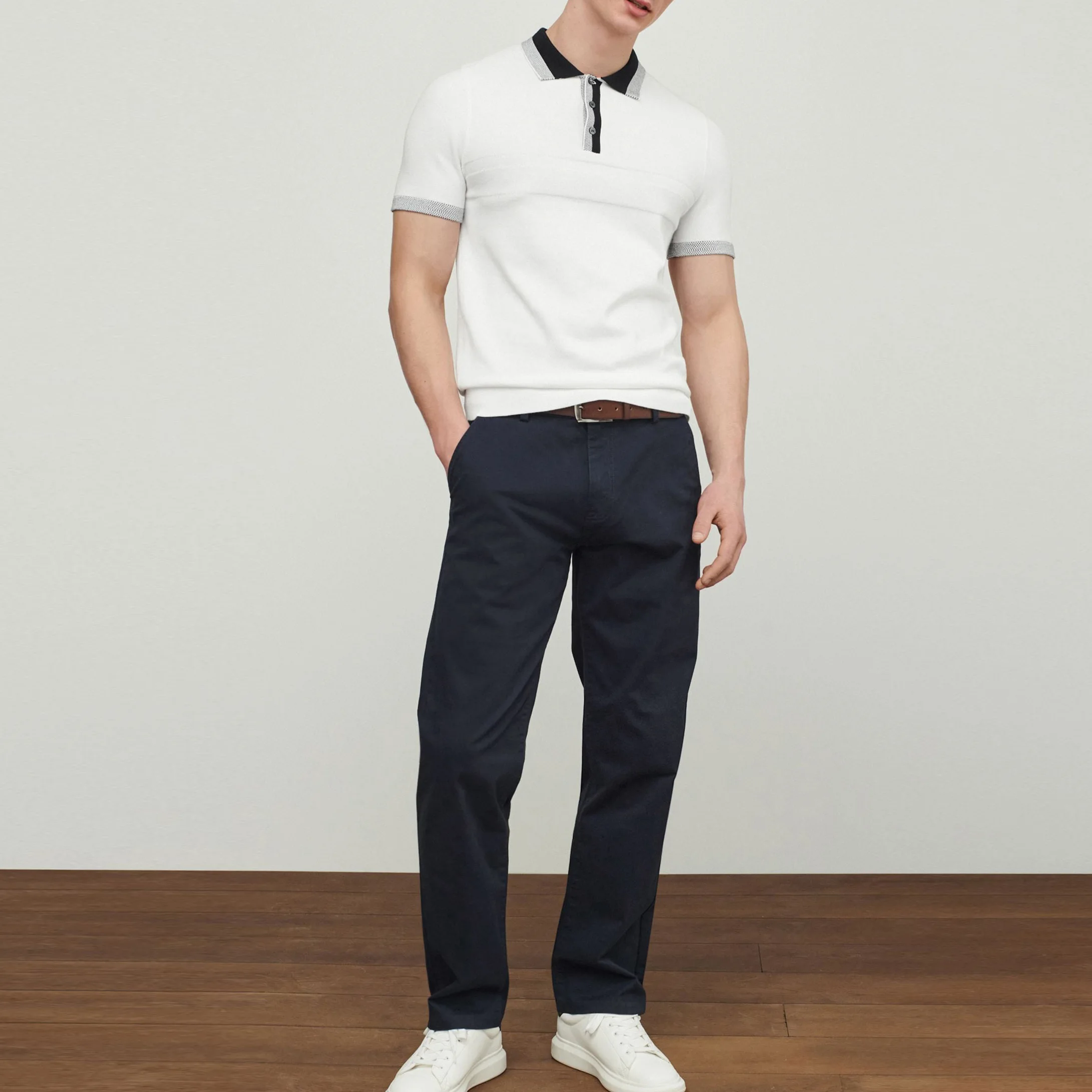 Custom Casual Fashion Stretch Slim Fit Cotton Trousers Chino Pants For Men