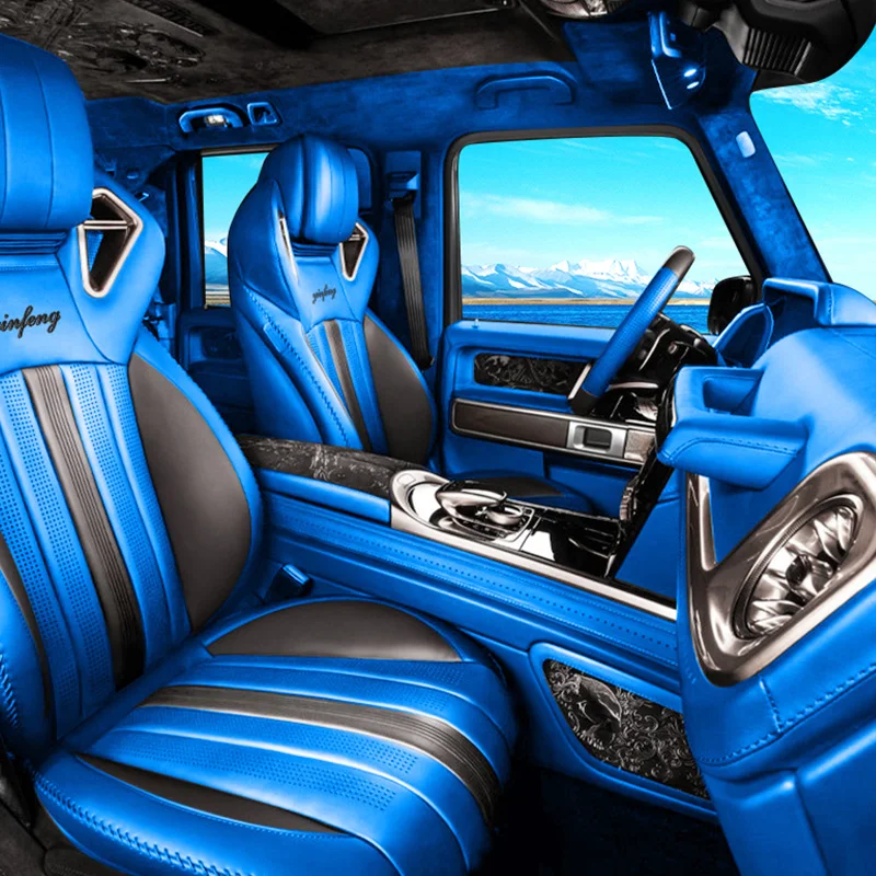 Роскошный дизайнерский фиолетовый дешевый чехол на сиденье автомобиля из дышащей ПВХ кожи на заказ