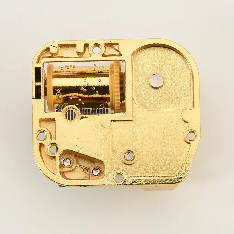 18 note musical movement  for music box with extended winding shaft on the top golden  music box  mechanism