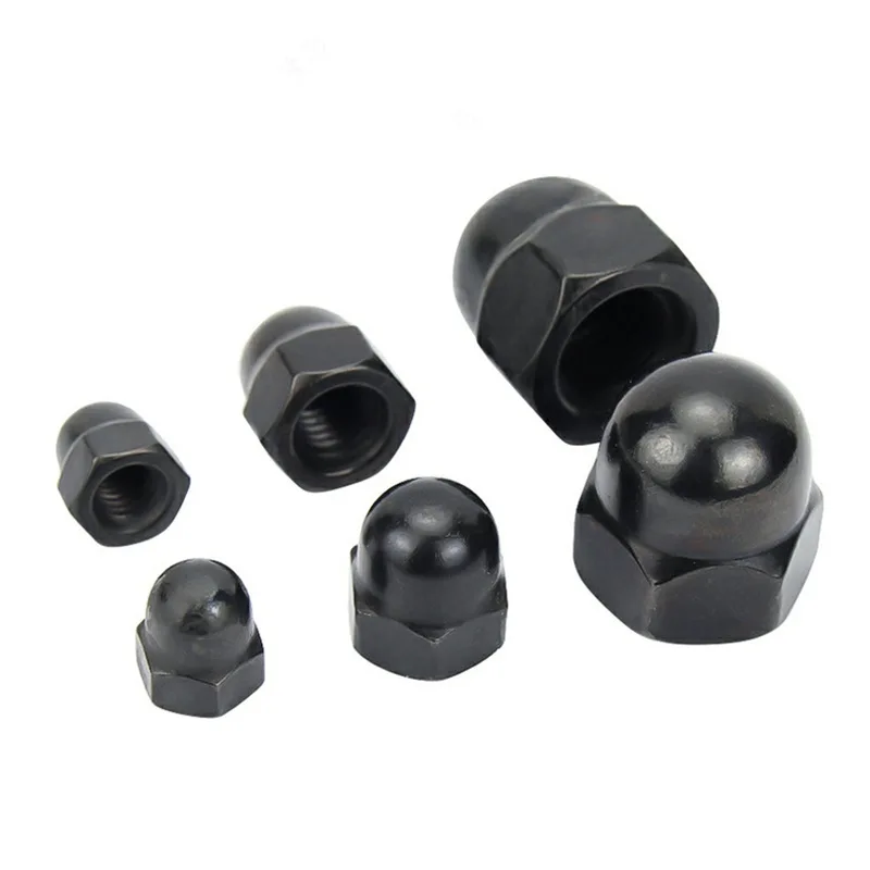 High quality m3 m4 m6 m8 m10 m12 m16 cap nut hex domed cap nuts steel cap nuts
