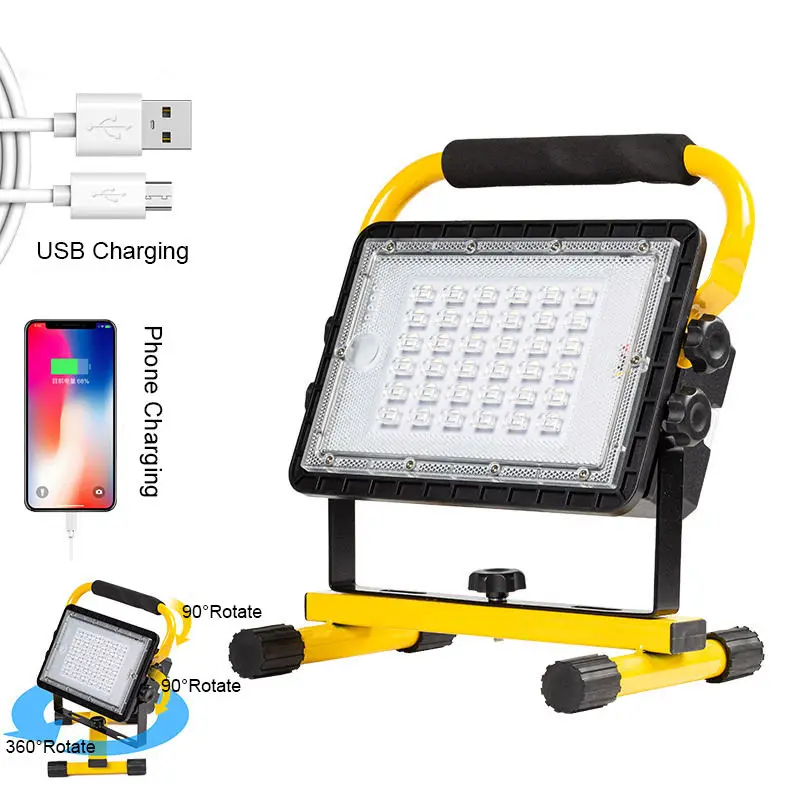 Outdoor Powerbank Solar 4 Light Mode 20800Mah Battery Rechargeable Cob Magnetic Slim Car Work Light Led Worklight