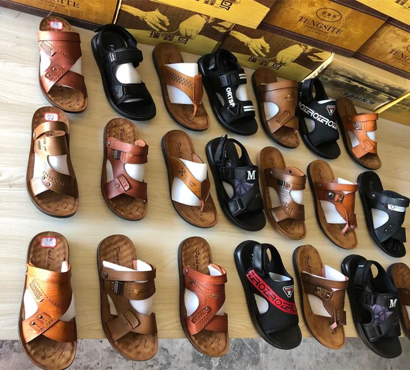 Сандалии от производителя, летние мужские сандалии, мужские тапочки, кожаная обувь в наличии