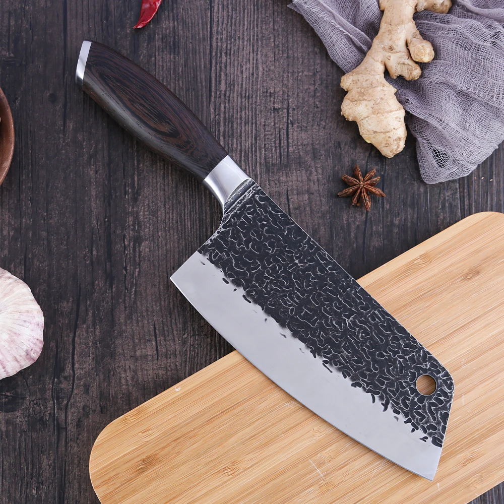 
Factory Direct Kitchen Knives OEM 7.5 Inch Japanese Style Ergonomic Handle Nakiri Blank Manufacturers Chopper Knife Thick Blade 