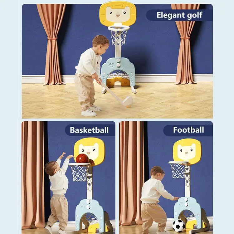 Qiaoqiao Popular kids plastic basketball stands baby indoor playground toys for kindergarten