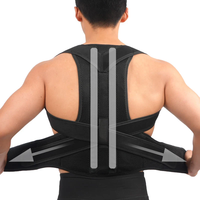 Регулируемый ремень плечевой бандаж Корректор осанки поддержка спины для мужчин и женщин