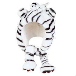 Hot selling Warm Tiger animal hats with Moving tail Plush Toys for Unisex Adult Children Family moving hat tiger