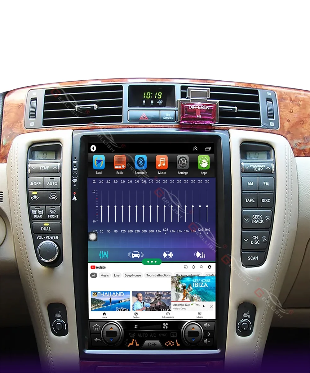 Gerllish 12 8 'автомобильное радио стерео аудио Tesla экран для Toyota Crown S180 2003-2008 Android автомобильный мультимедийный плеер GPS правый левый