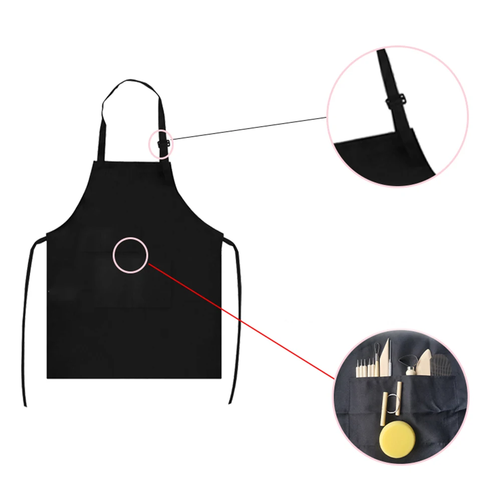 Hot Sale Wood Handle Pottery Clay Tool 12 Piece Set of Pottery Tools Ceramic Making Kit with Apron Art Supplies