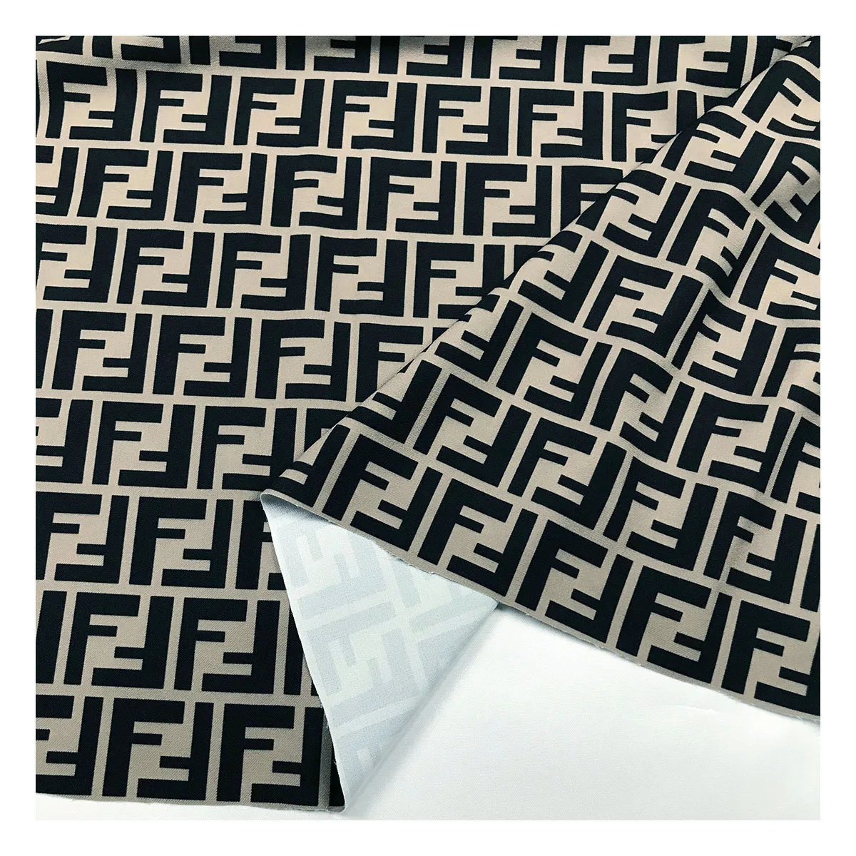 The factory outlet popular F design digital printed twill 4 way stretch woven fabric for clothing
