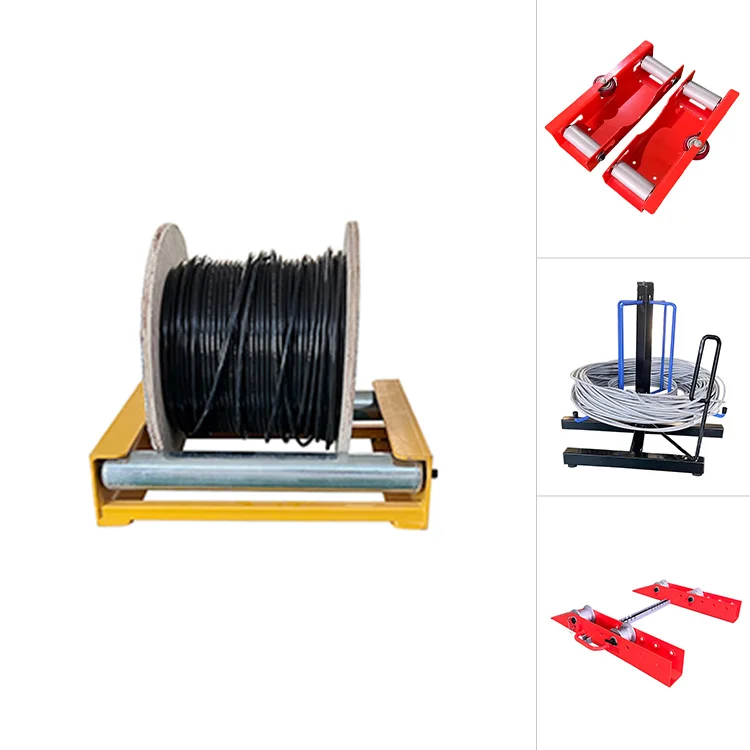 high pulling tension torsion resistance Cable Drum Roller dereeler designed to safely dispense a reel of cable or wire