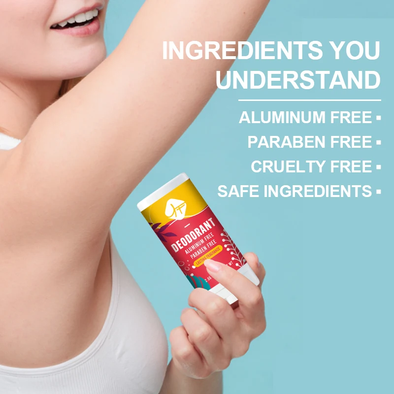 Private Label Women Men Underarm Fragrance Body Lasting Natural Deodorant & Antiperspirant Stick