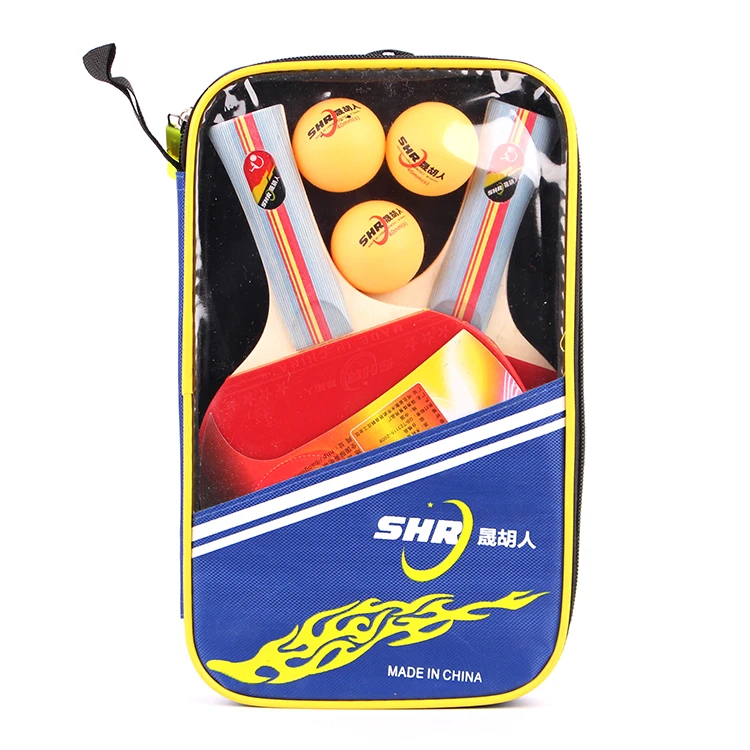 
Cheap OEM Custom Printing With Logo 5 Layer Pure Wood Paddle Ping Robot Set Bats Table Tennis Racket 