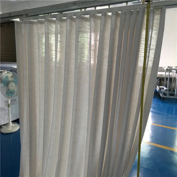 Remote Control Electric Ripple fold Sheer Drapery Motorized Window Curtain