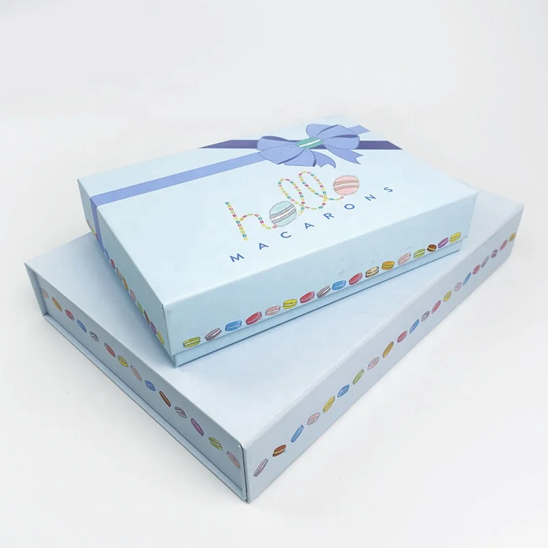 Custom macaron box packaging cookie cardboard paper box diy gift box printed