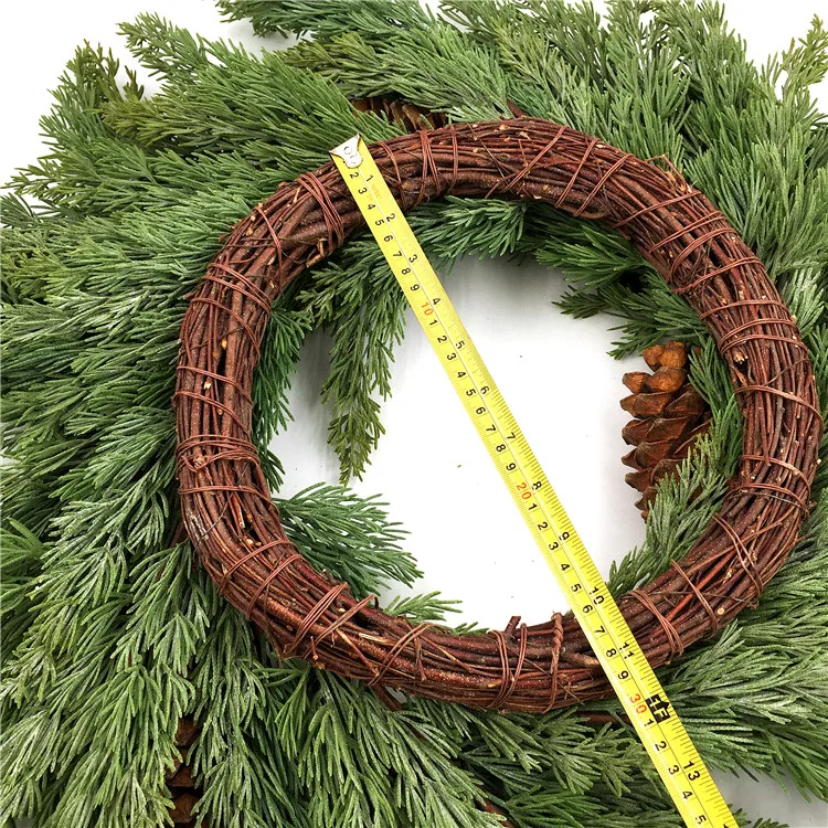 Hot sale artificial cedar wreaths with pine needles and cypress leaves Christmas decorations