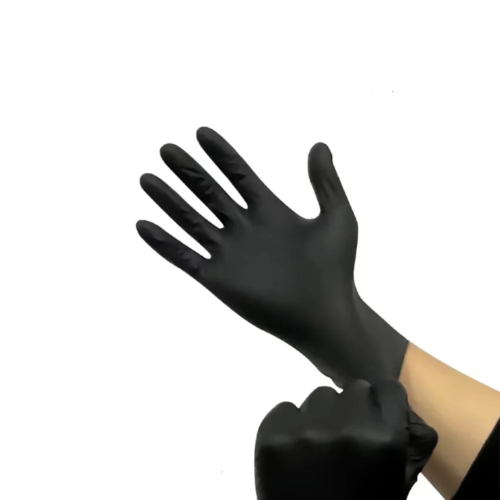 Disposable nitrile Guantes latex and powder-free Guantes, used in machinery, car cleaning or tattoo applications. Medical