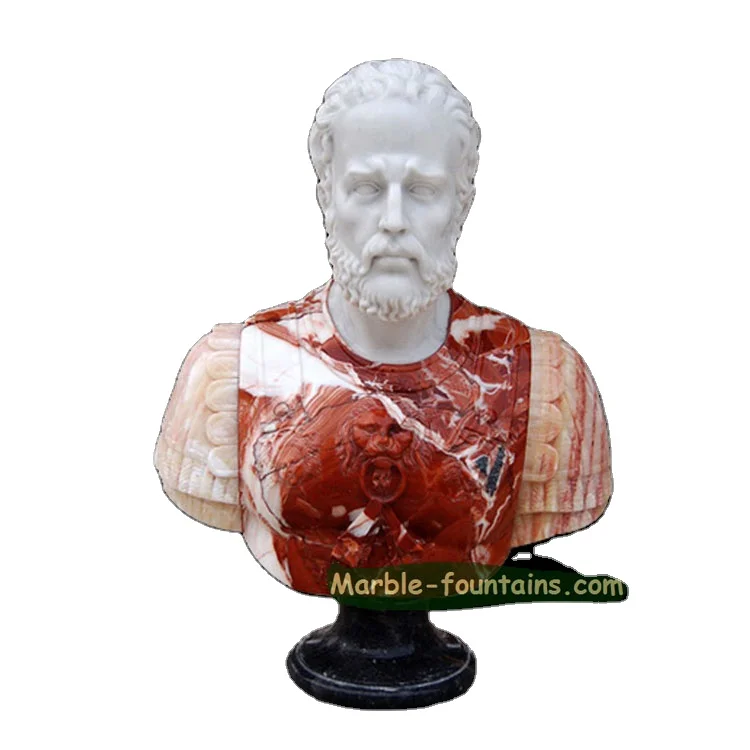 Домашний Декор Каменная Скульптура Ручная резьба мрамор Marcus Aurelius бюст для продажи
