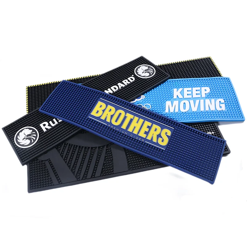 Хит продаж, низкая цена, индивидуальный дизайн, мягкий ПВХ коврик для бара, коврик для стрижки волос, коврик для питья