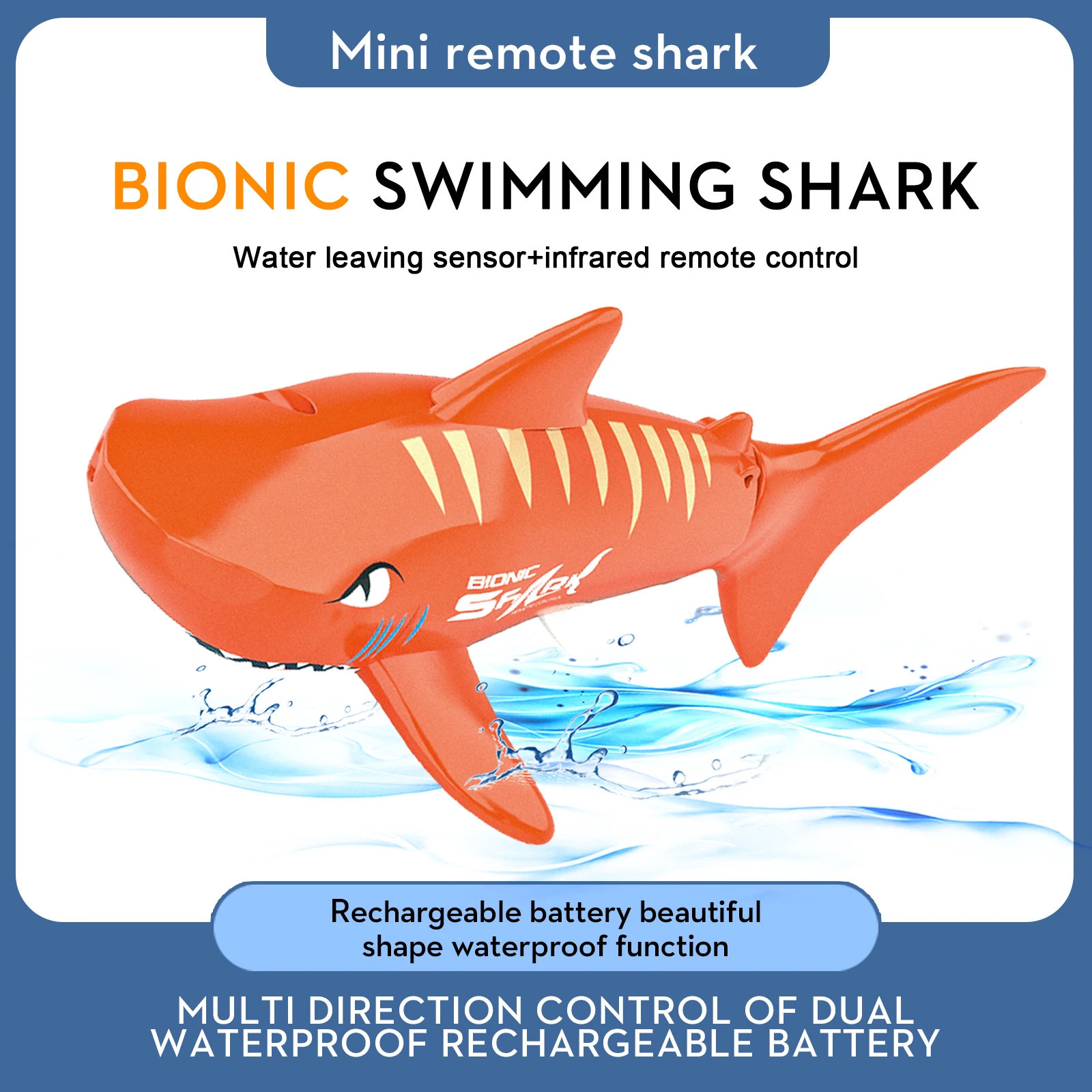 Electric Remote Control RC Plastic Shark Children Remote Control Shark Toy For Christmas Gift