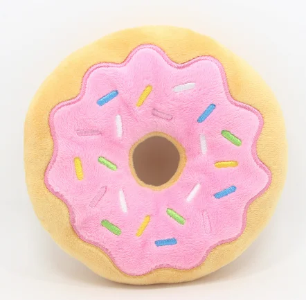 Professional  Dog Plush Toys Donut Pet Plush Toys Eco-friendly Pet Toys Wholesale Pet Supplies Suppliers