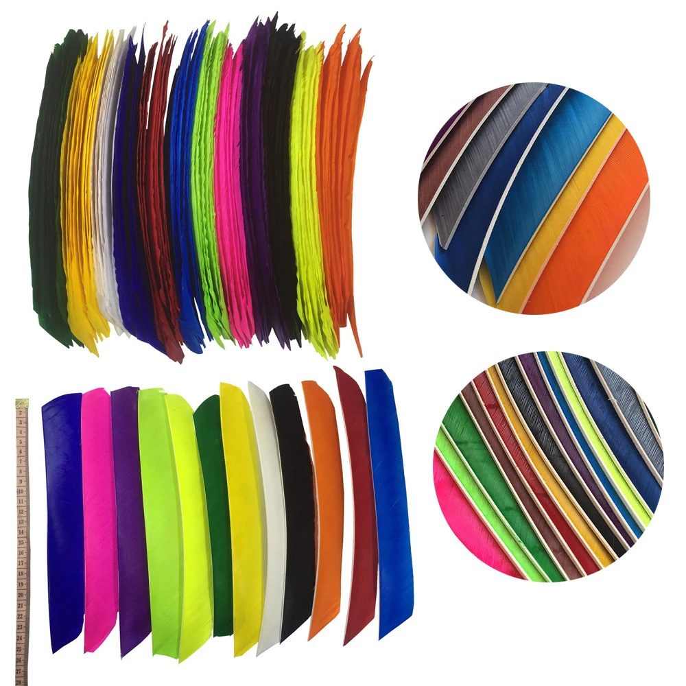 Full length Real Turkey Feather Fletching Arrow Feathers for Archery Hunting and Shooting Arrow Feather DIY