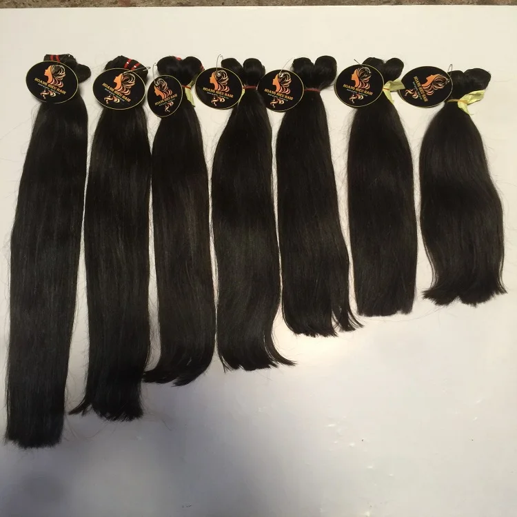
Silk straight hair 100% unprocessed, raw human hair bundles for factory price of Hoang Hieu Hair 