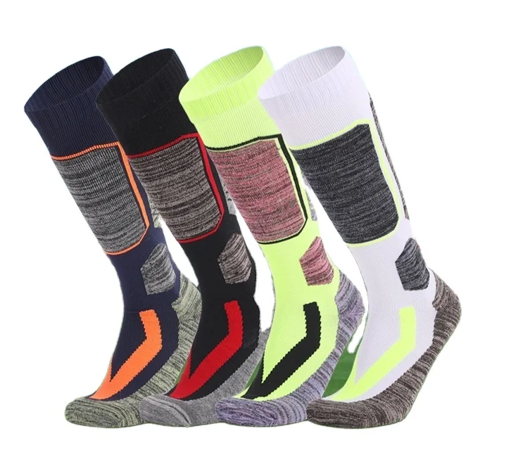 Athletic High Quality Warm Thick Merino Wool Ski Car Snow Sock Logo Customize For Outdoor Winter