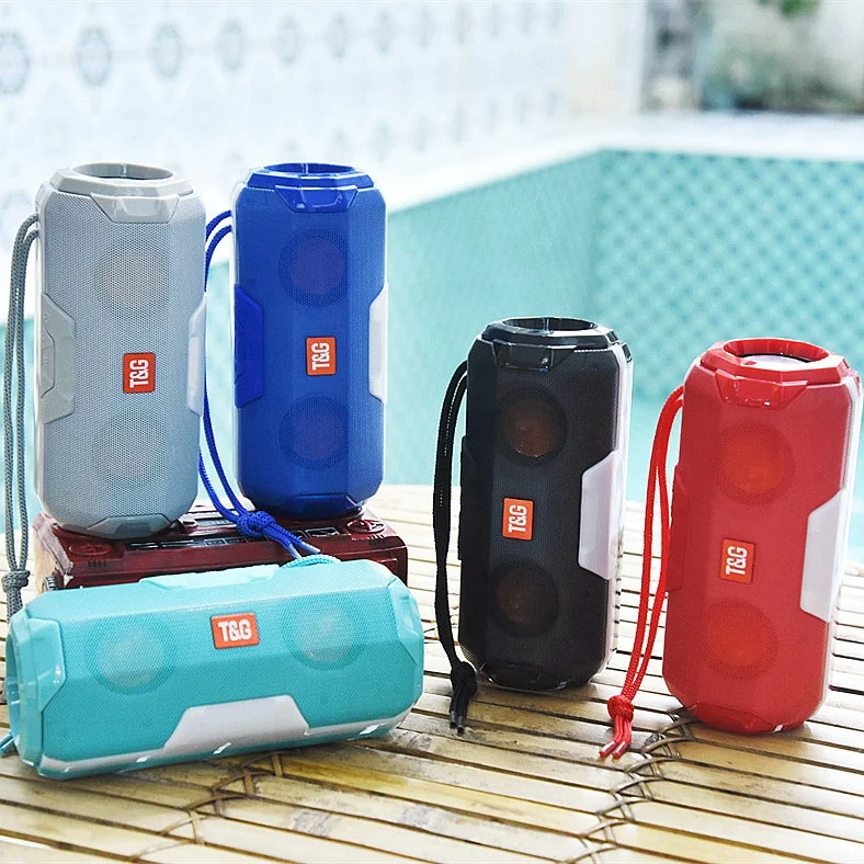 
TG143 wireless speaker with colorful lights outdoor portable portable dual speaker subwoofer 